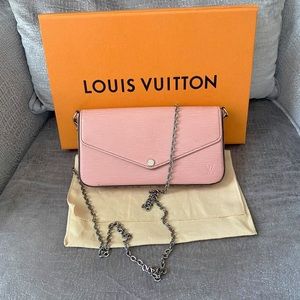Louis Vuitton Felicie Pochette Pink Chain Cross body